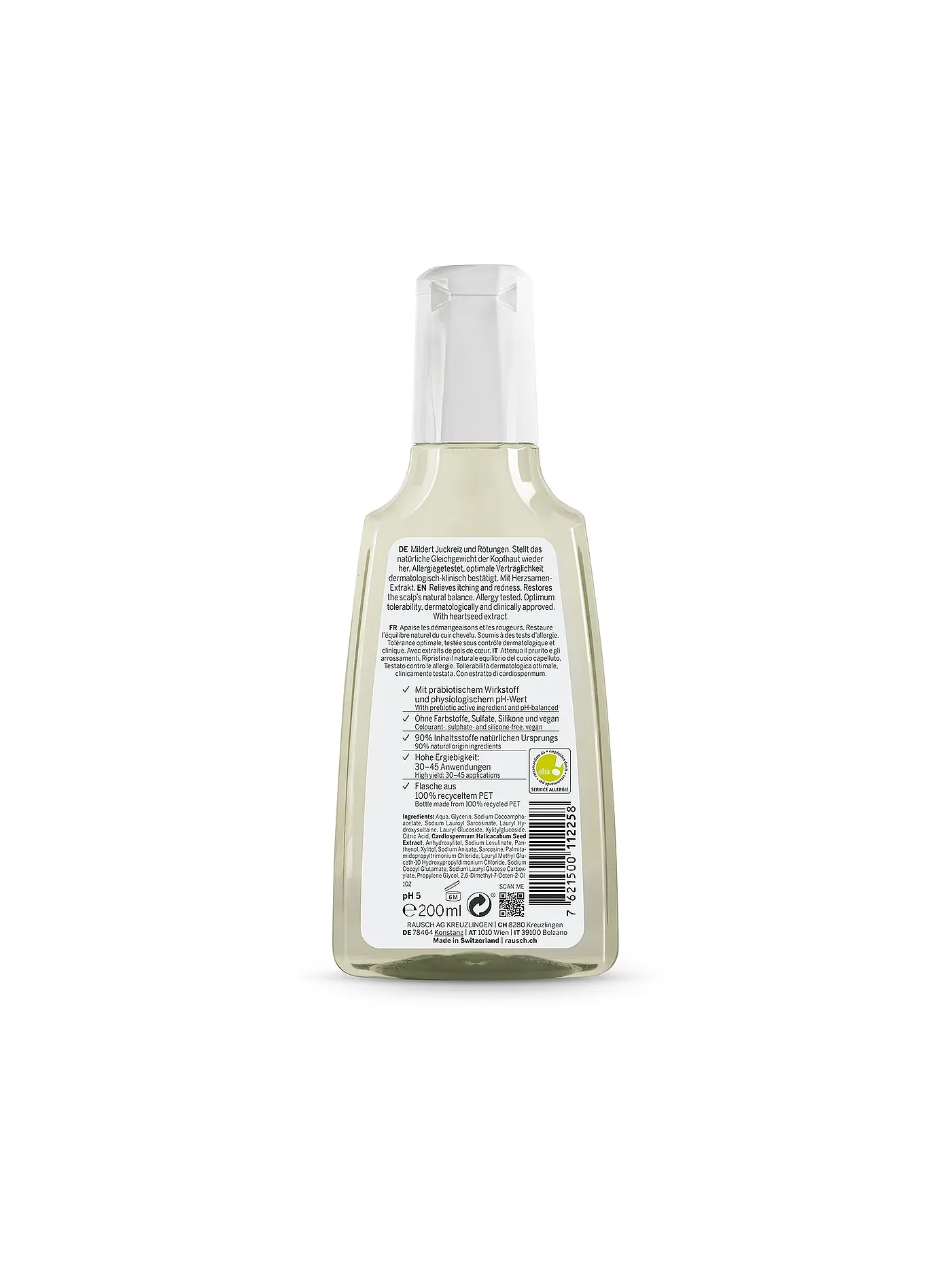 RAUSCH | Sensitive-Shampoo mit Herzsamen 200ml | 